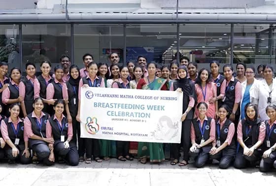 Caritas Matha Hospital in association with Velankanni Matha College of Nursing marked Breastfeeding Week 2025 